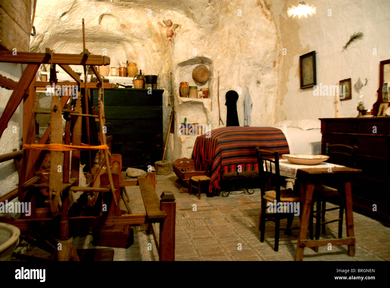 Abitazione Grotta Matera di Sassi, Basilicata, Italia Foto Stock