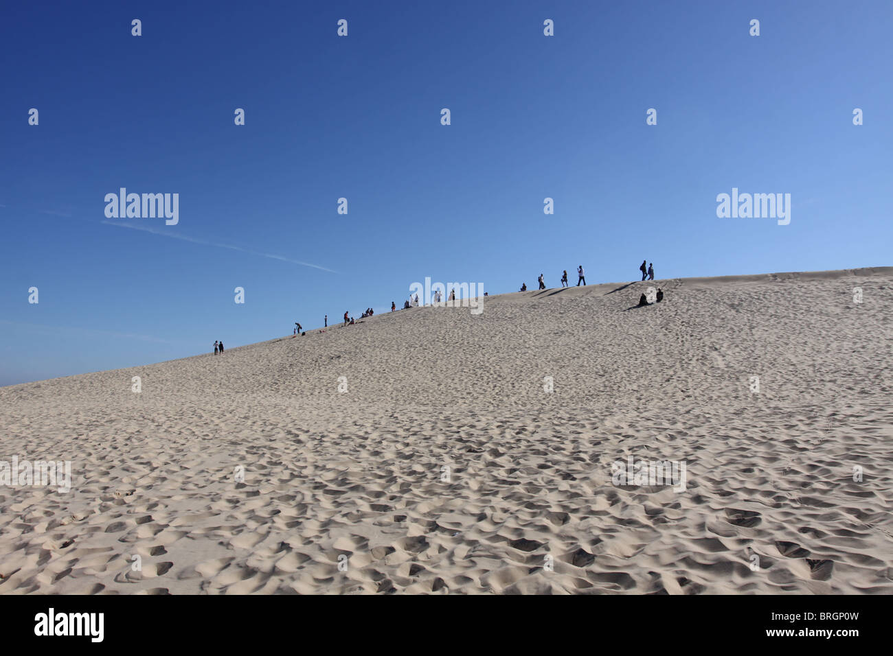 I turisti al vertice di la Dune du Pilat Francia, settembre 2010 Foto Stock
