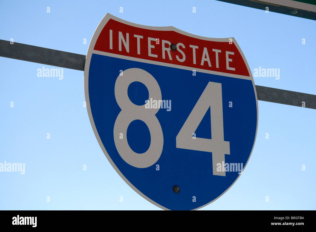 Interstate 84 cartello stradale vicino a Boise, Idaho, Stati Uniti d'America. Foto Stock