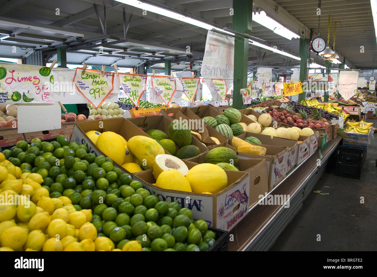 La frutta e la verdura in una fattoria di stand in Bothell WA stato di Washington STATI UNITI D'AMERICA Foto Stock