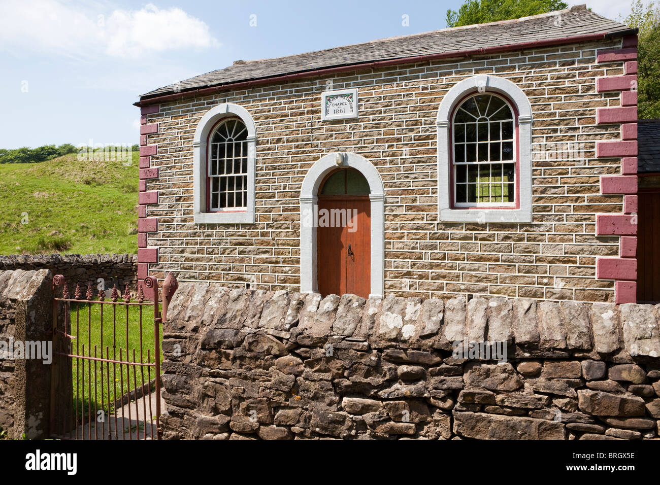 La Wesleyan Methodist cappella costruita nel 1861 a Sprintgill, a sud di Ravenstonedale, Cumbria Foto Stock