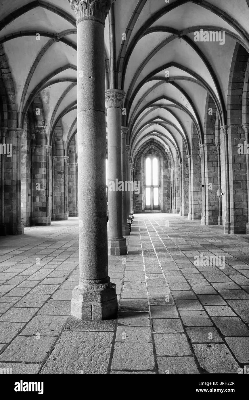 Vista interna di un monastero Foto Stock