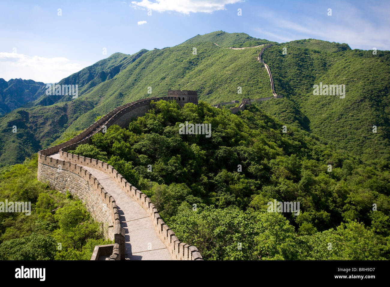 La Grande Muraglia della Cina, Mutianyu Foto Stock