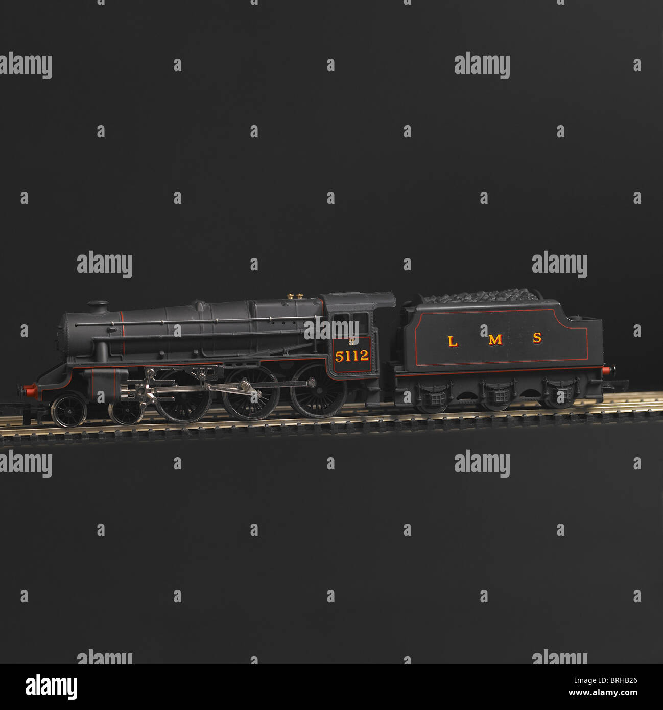 LMS nero cinque locomotiva a vapore Foto Stock