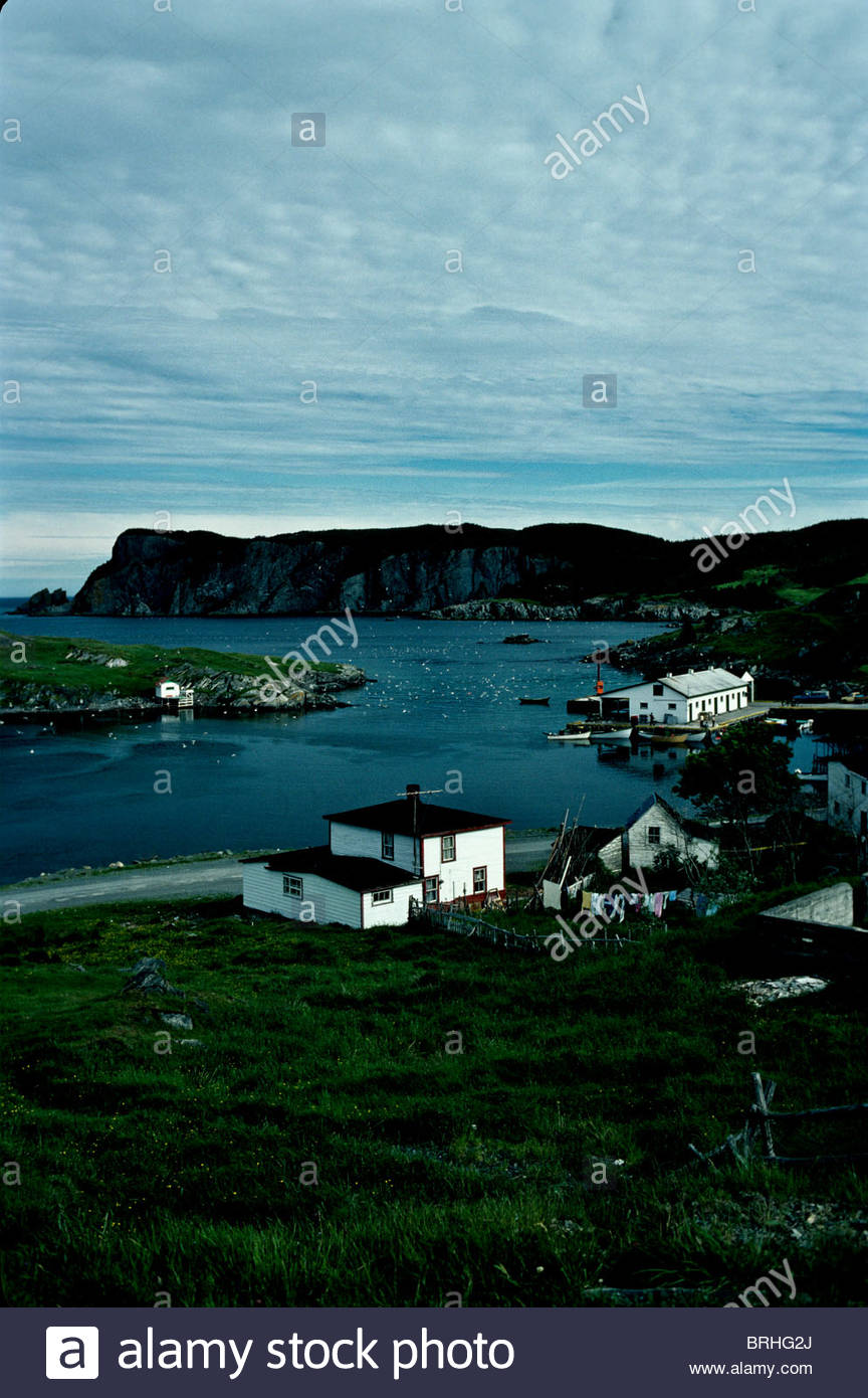 Un piccolo villaggio sulla Penisola di Avalon in Terranova, Canada. Foto Stock