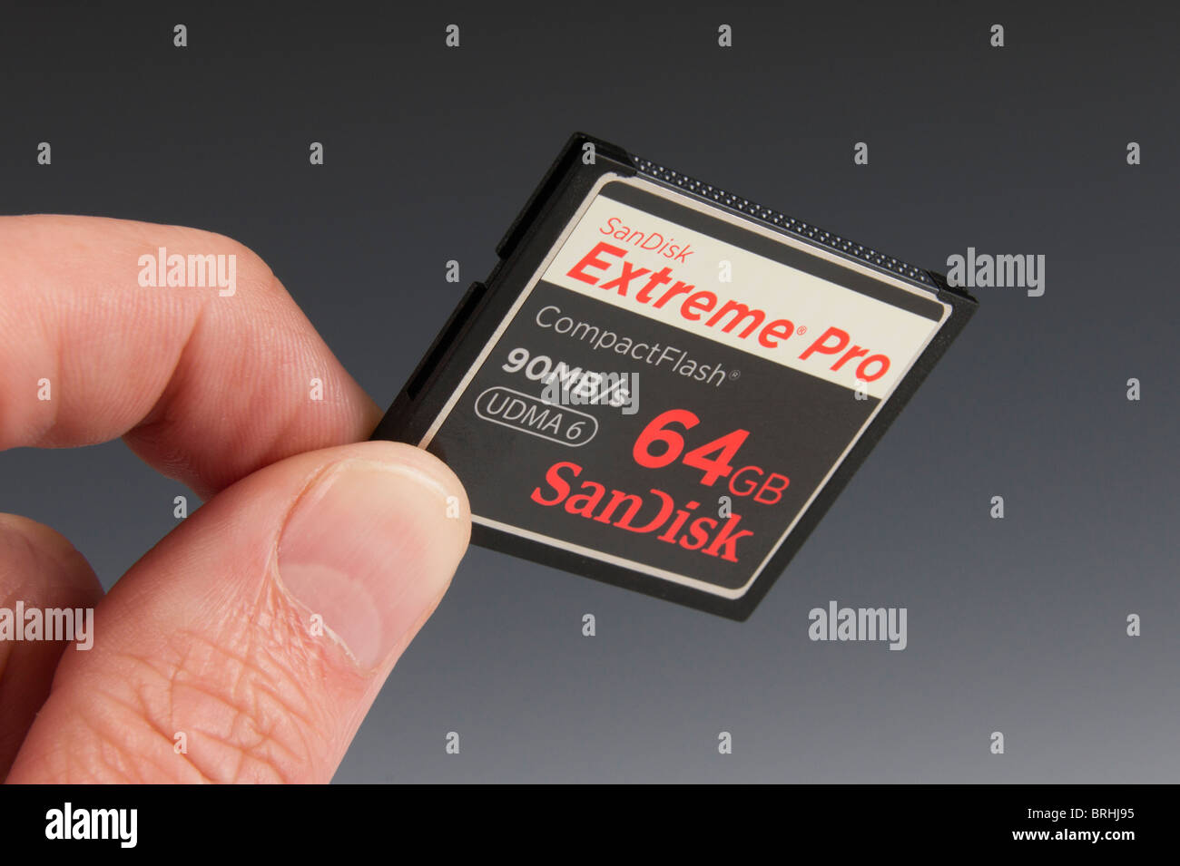 SanDisk Extreme Pro 64GB di scheda di memoria CompactFlash da 2010 - 90 MB/s è stata uno dei regimi più alti, 64GB di capacità più grande Foto Stock