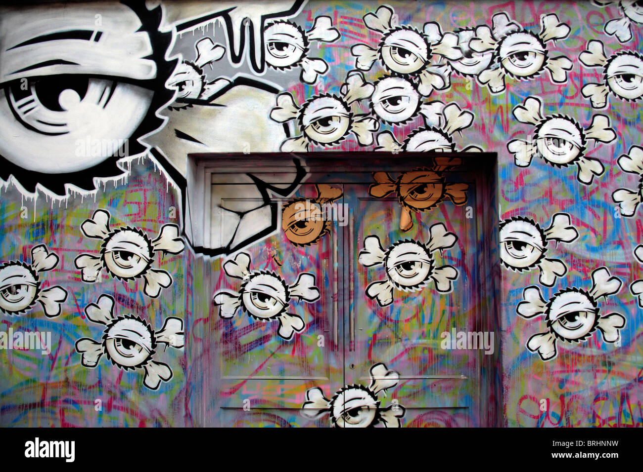 Brighton graffiti Foto Stock
