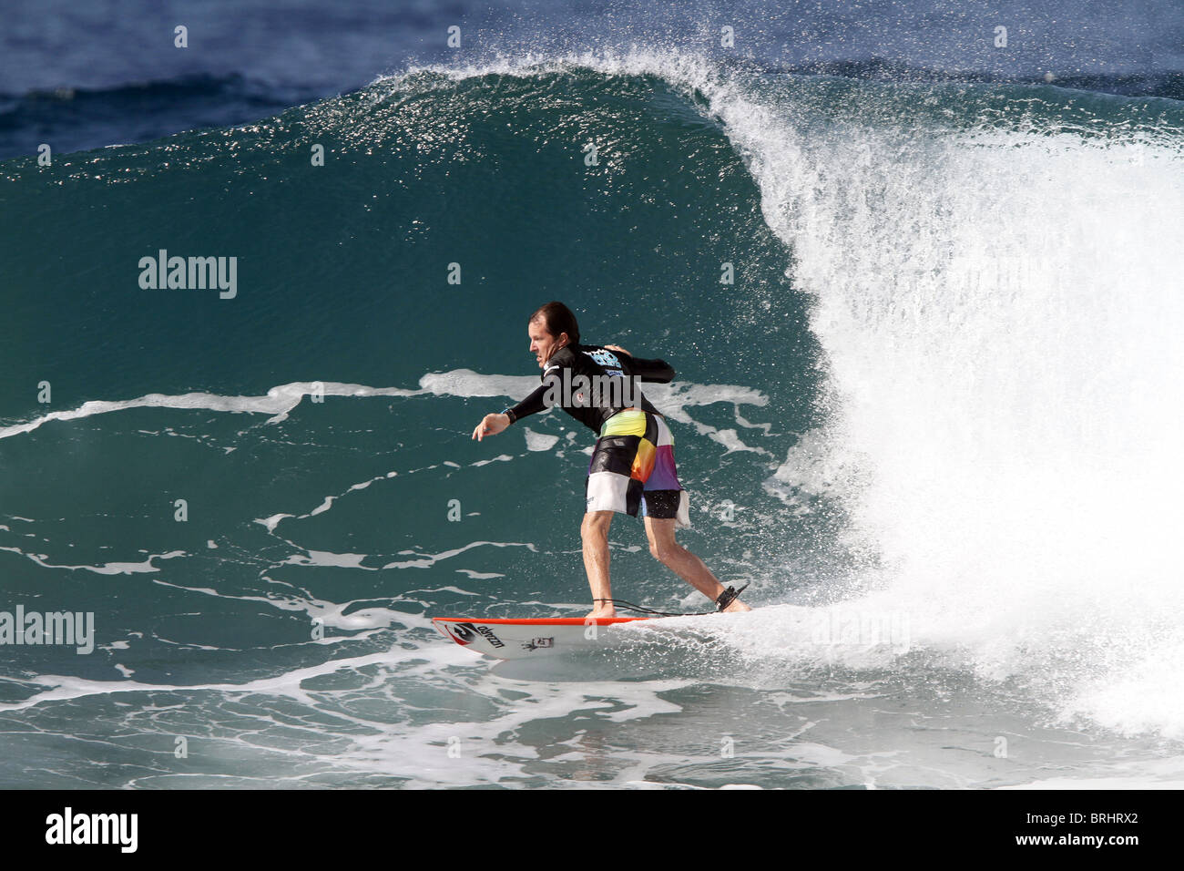 GAVIN ROBERTS SOUTH AFRICAN PRO SURFER SOUTH AFRICAN PRO SURFER BALLITO DOLPHIN COSTA SUD AFRICA 09 Luglio 2010 Foto Stock