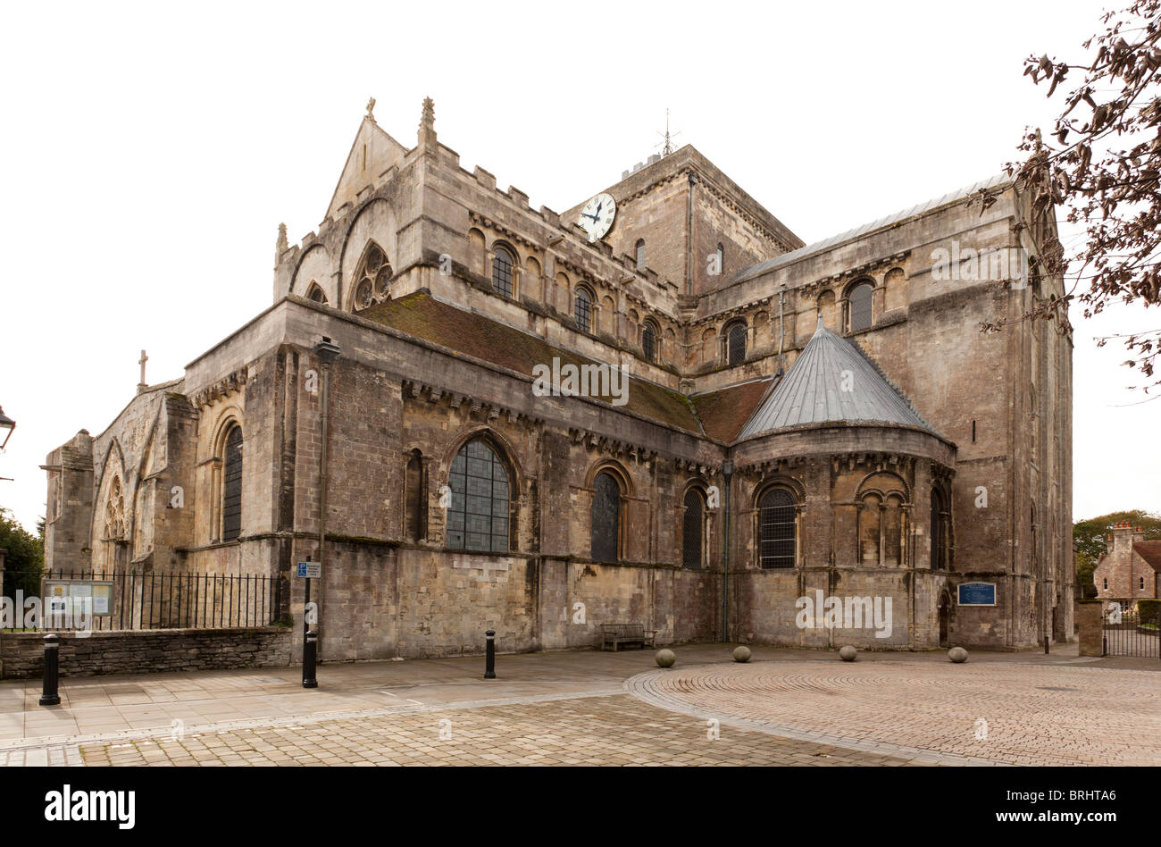 Romsey abbey, chiesa parrocchiale di Santa Maria e San Ethelflaeda Foto Stock