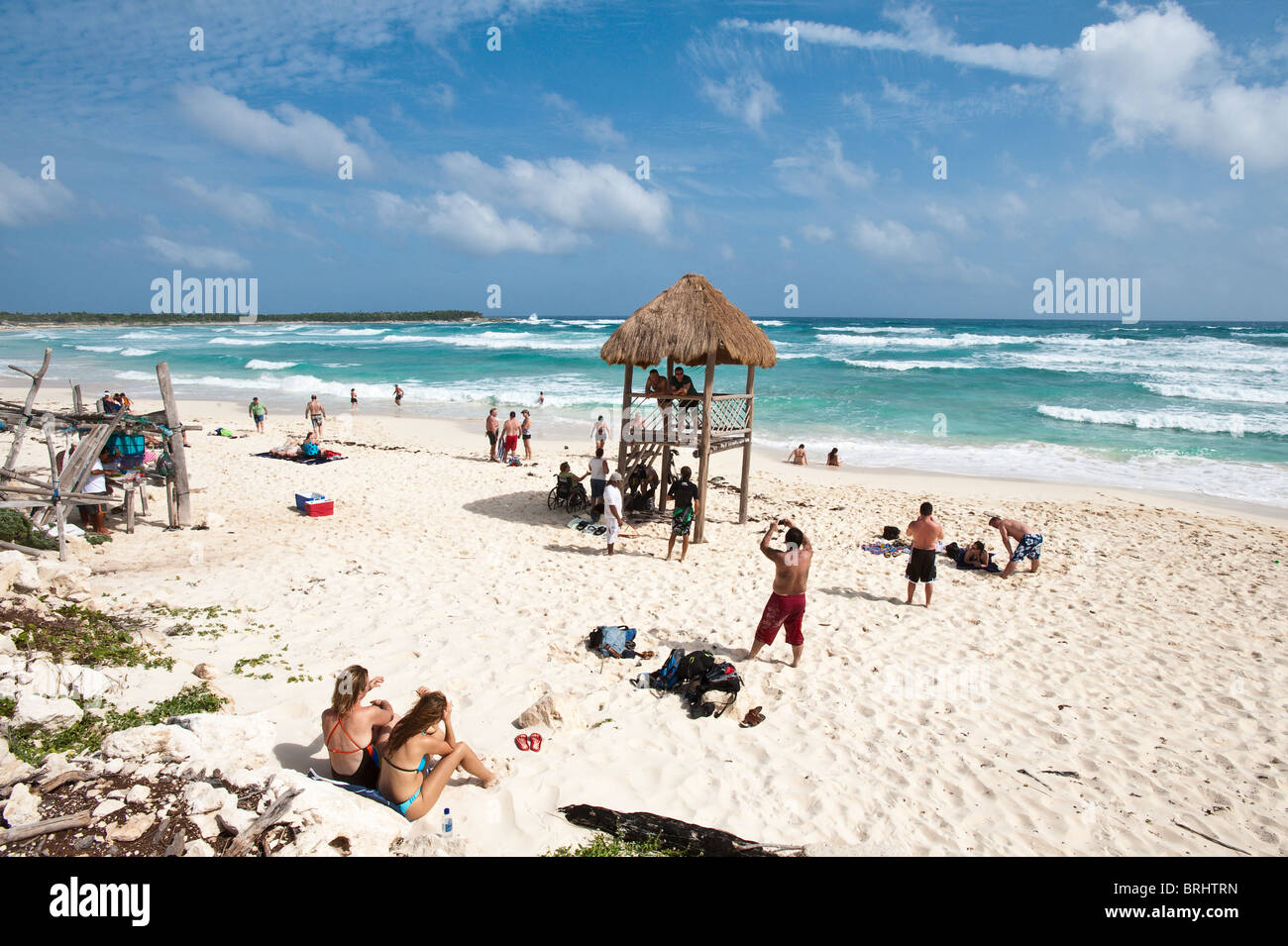 Messico, Cozumel. Playa Bonita, Isla de Cozumel (Isola di Cozumel). Foto Stock