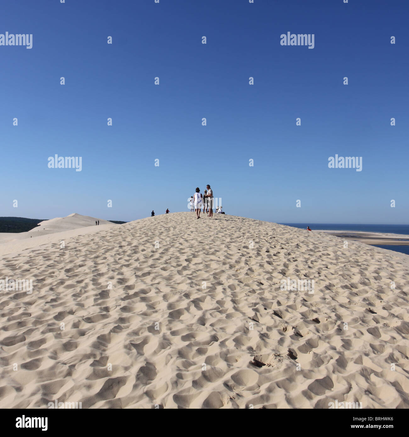 I turisti a la Dune du Pilat Francia, settembre 2010 Foto Stock