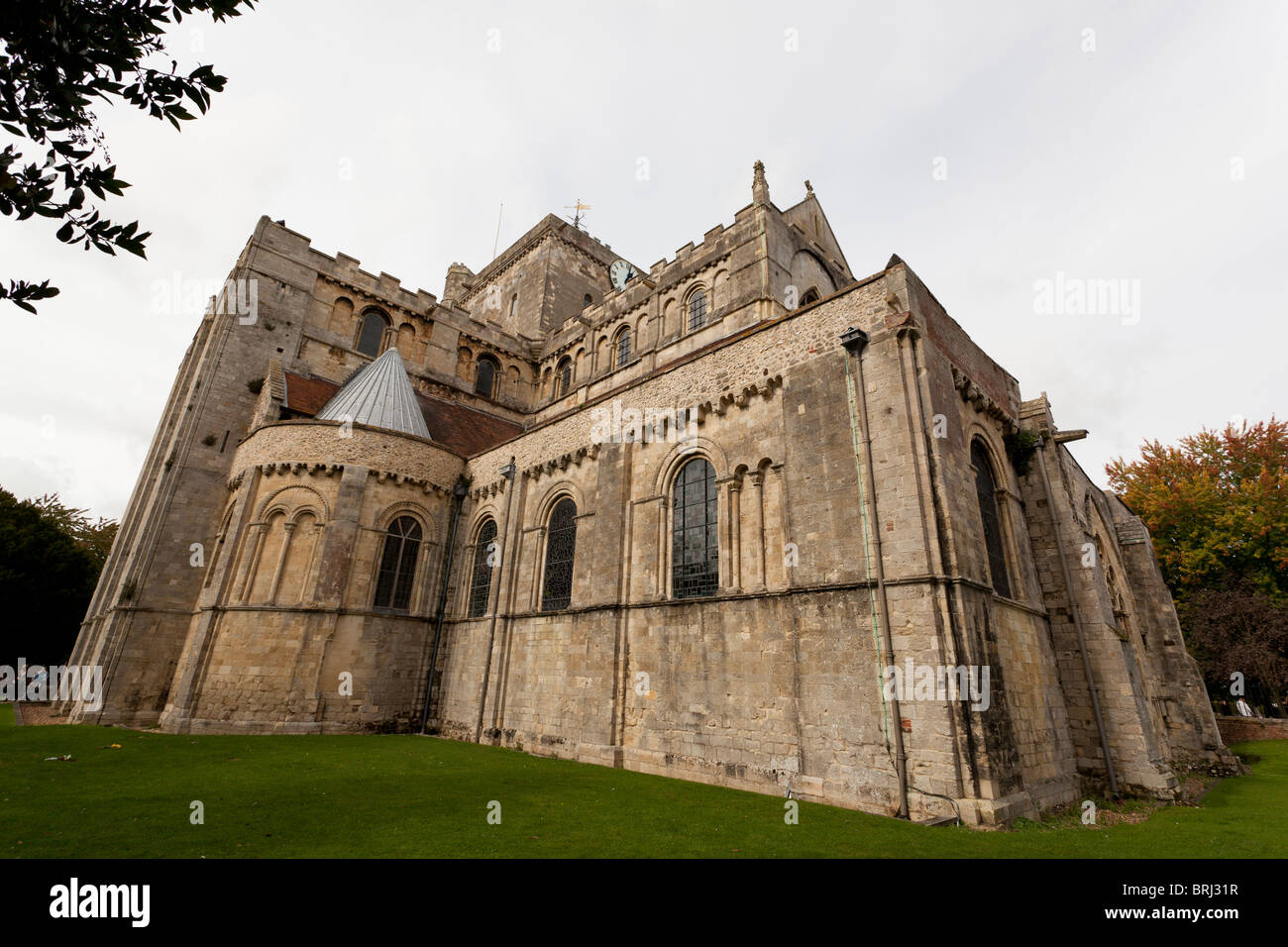 Romsey abbey, chiesa parrocchiale di Santa Maria e San Ethelflaeda Foto Stock