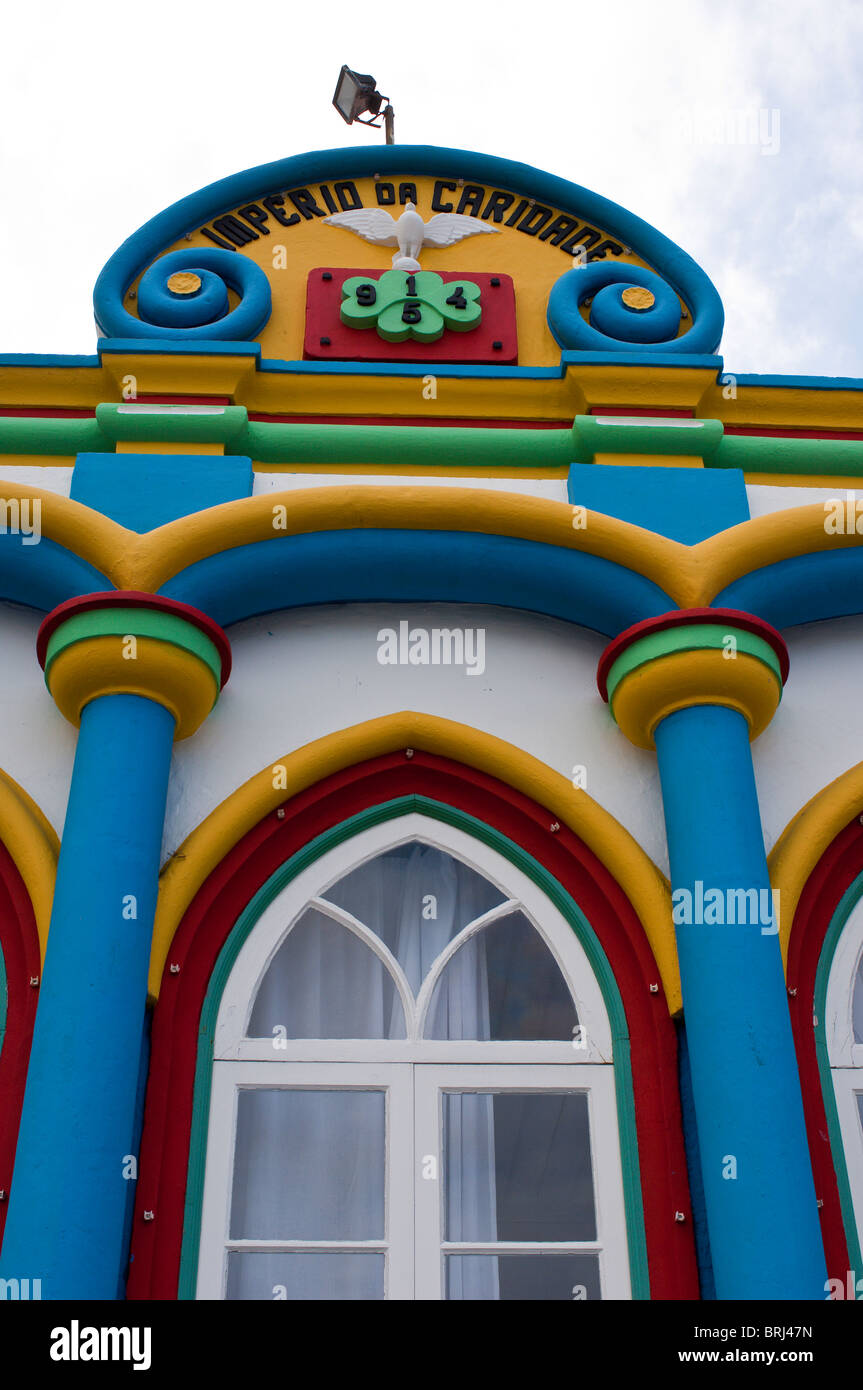Imperio da Caridade (Impero della Carità) a Praia da Vitoria, Largo das Figueiras do Paim, Terceira, Azzorre, Portogallo. Foto Stock