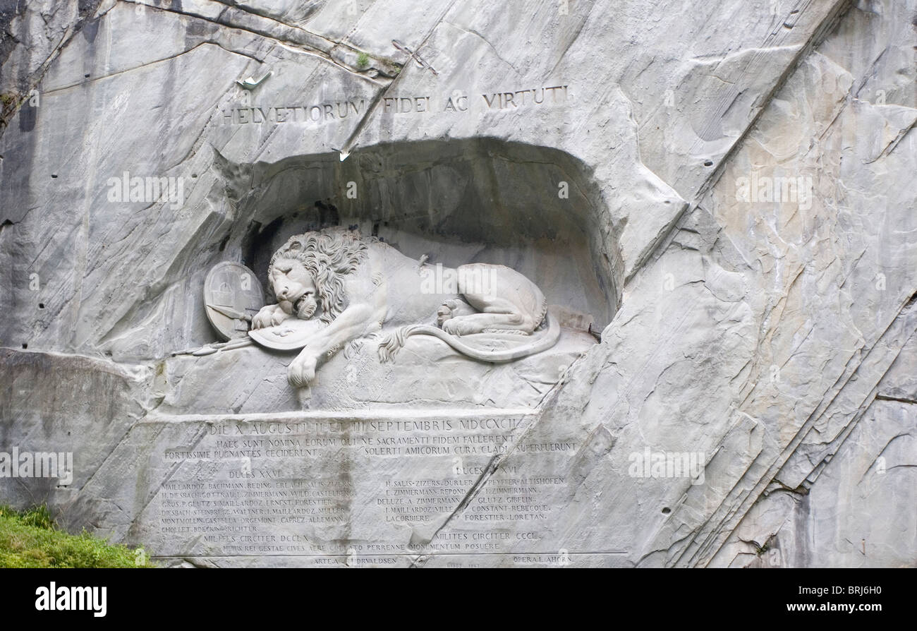 Il Monumento del Leone, Lucerna, Svizzera Foto Stock