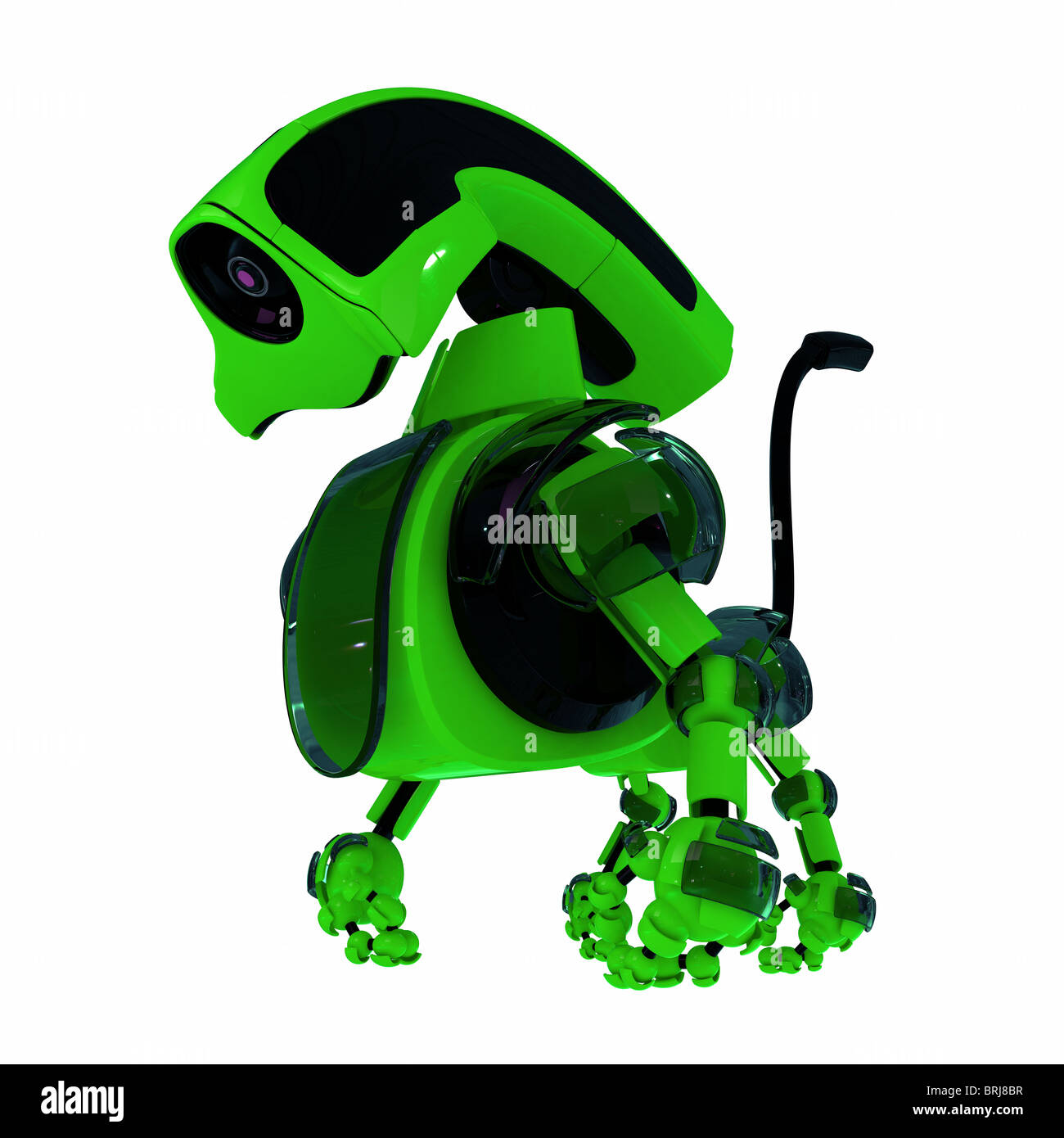 Verde 3d robotico cane giocattolo Foto Stock