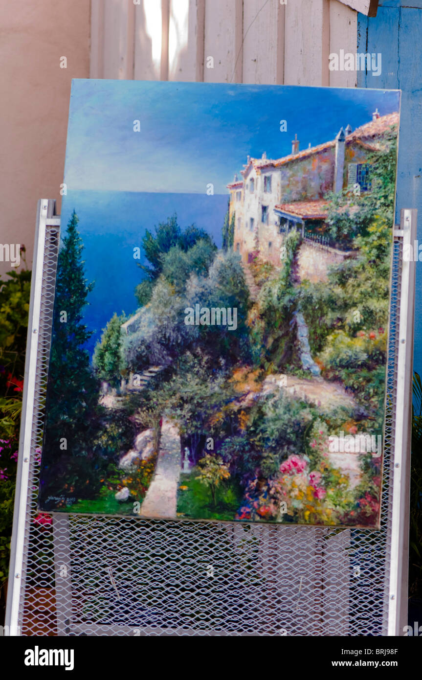 Pittura in galleria d'arte in California, Stati Uniti d'America Foto Stock