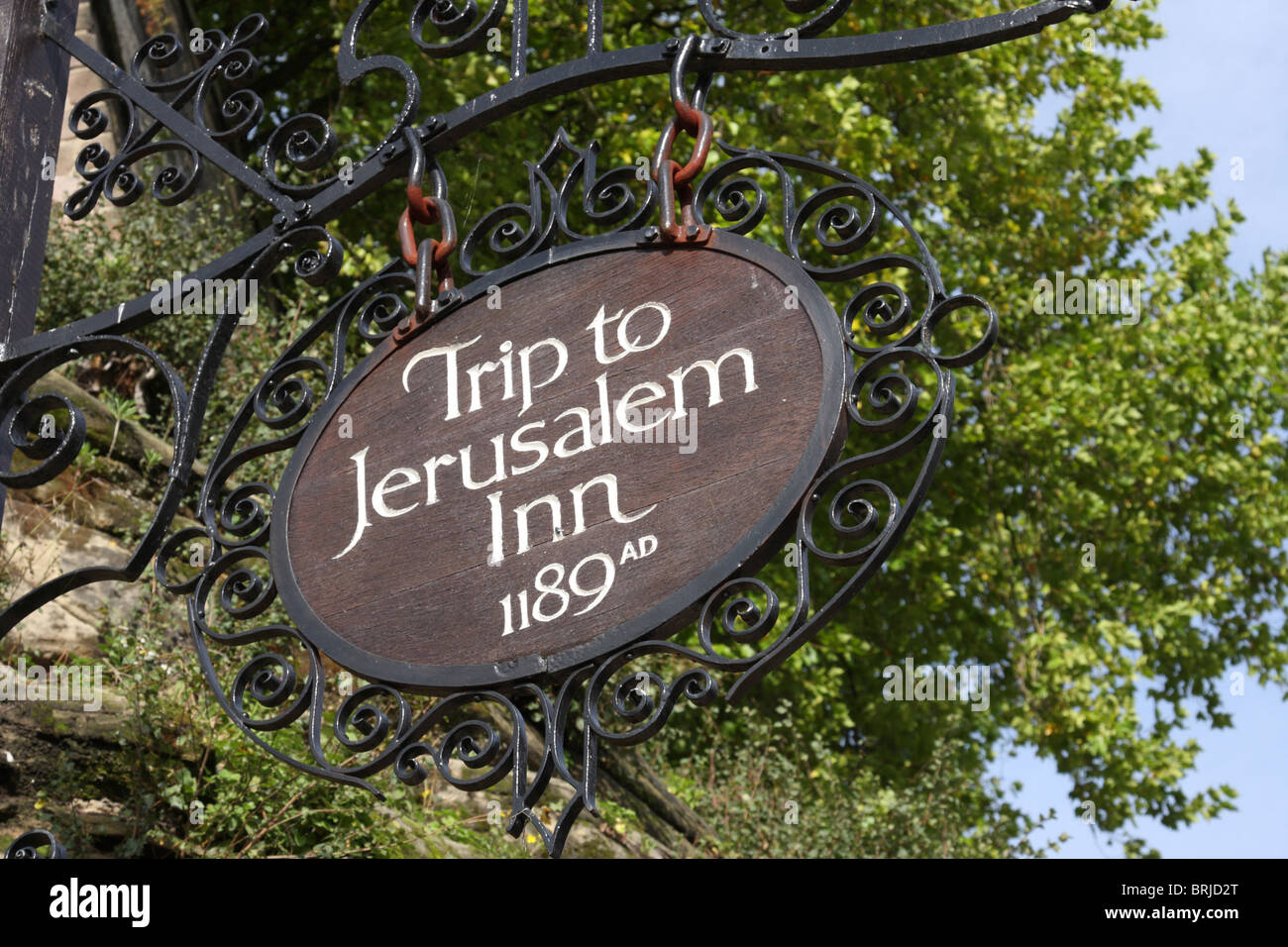 Ye Olde Trip to Jerusalem e Nottingham, Inghilterra, Regno Unito Foto Stock