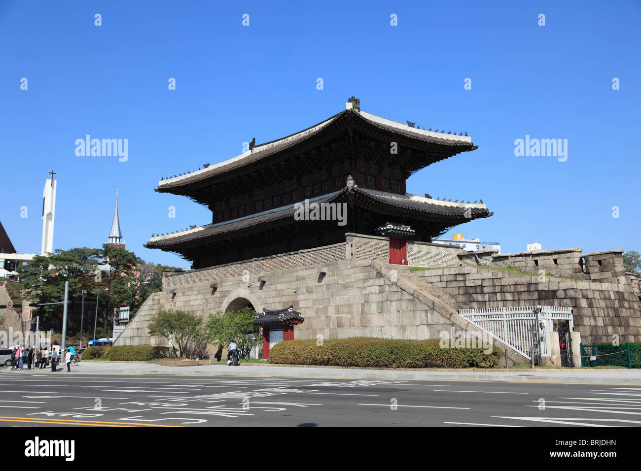 Porta di Dongdaemun, Great Eastern gate, Seoul, Corea del Sud, Asia Foto Stock