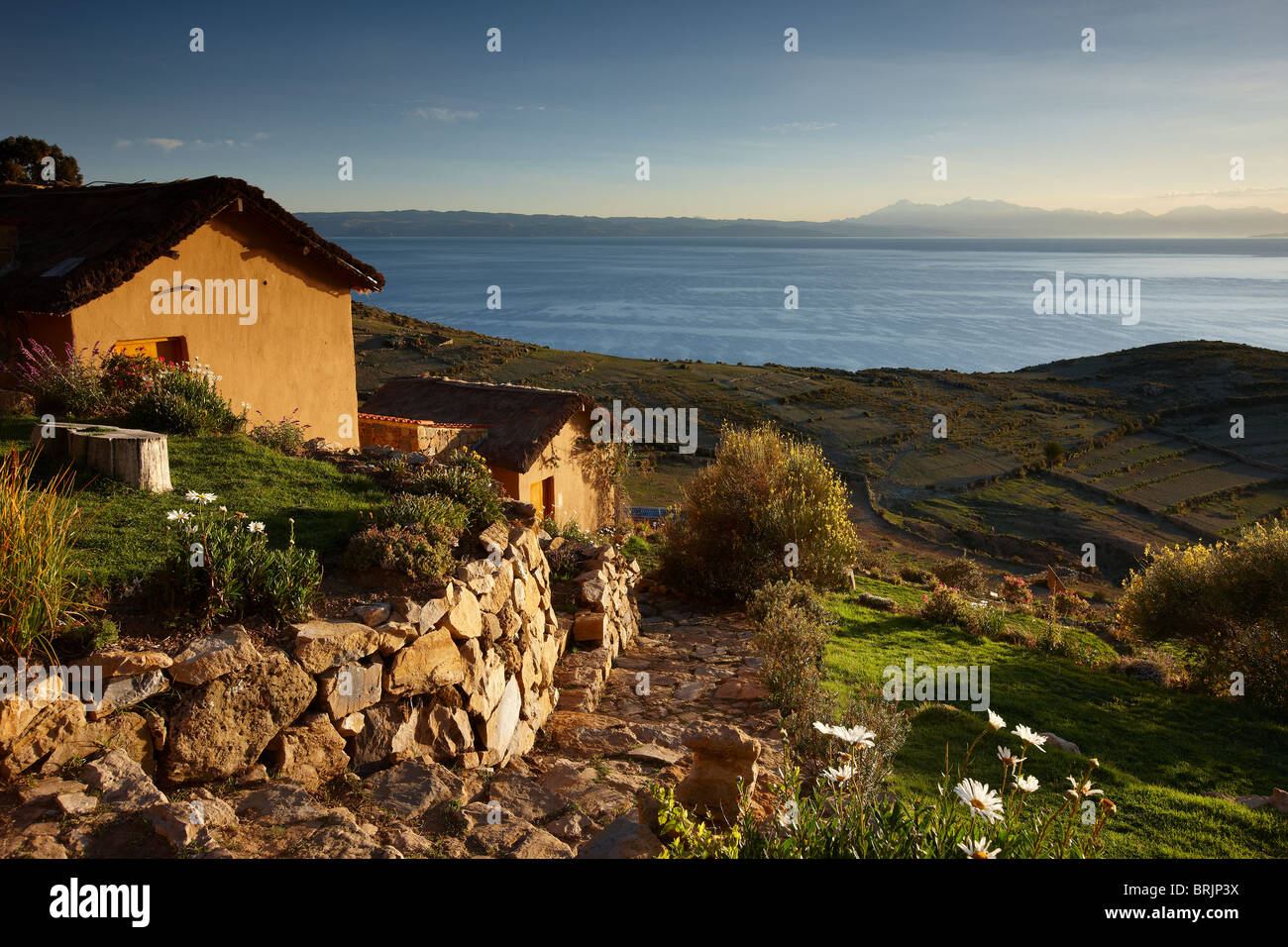 Isla del Sol, il lago Titicaca, Bolivia Foto Stock