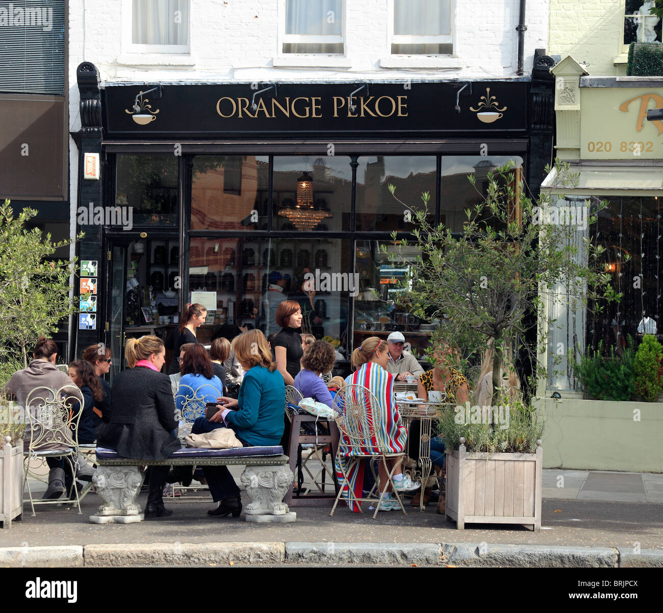 Cafe di Barnes nella zona ovest di Londra Foto Stock
