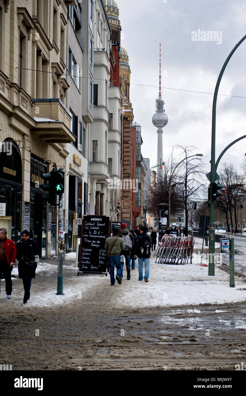Friedrichstrasse in Mitte Berlino Germania Foto Stock