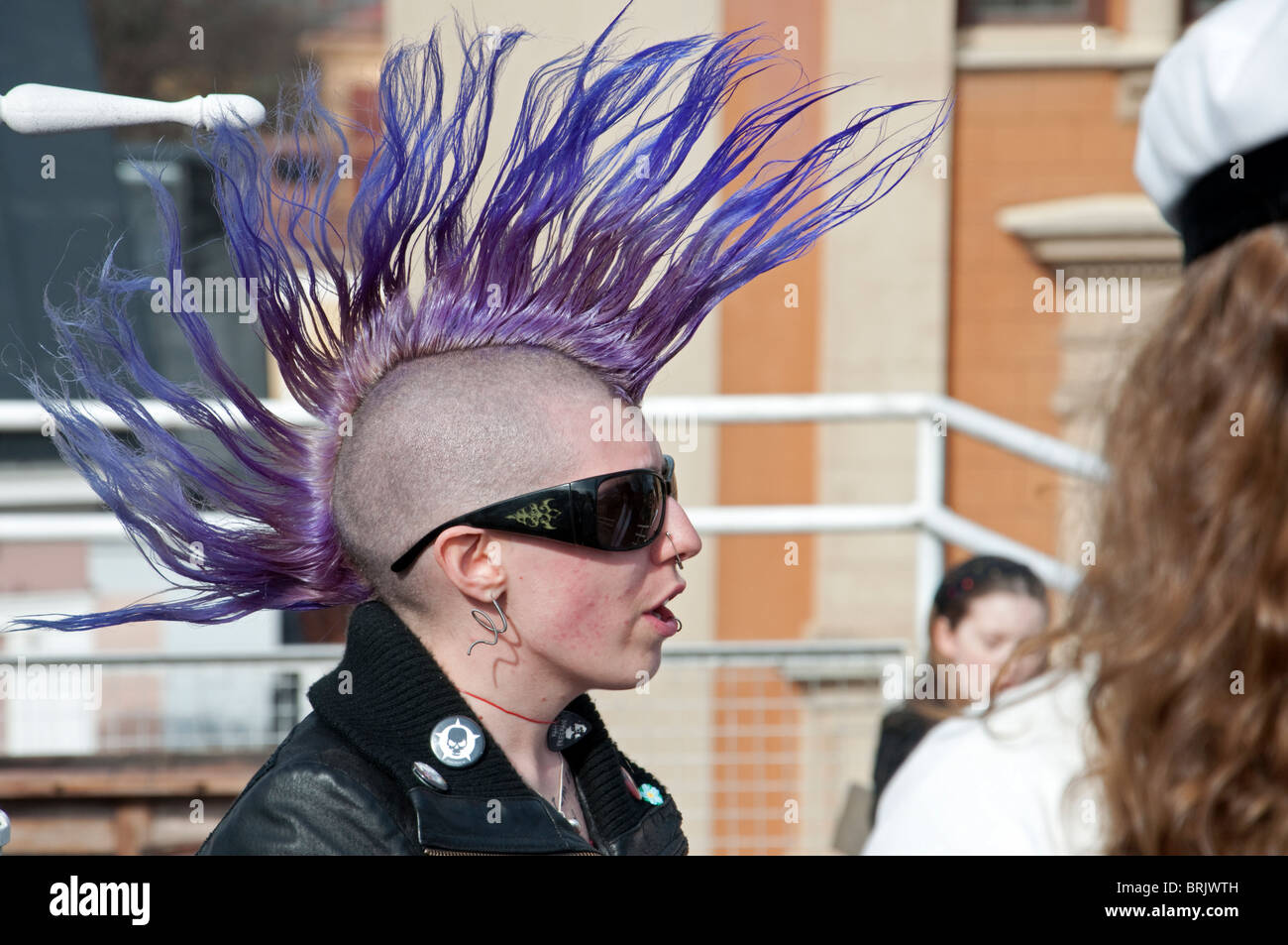 Ragazza punk in Svezia Foto Stock