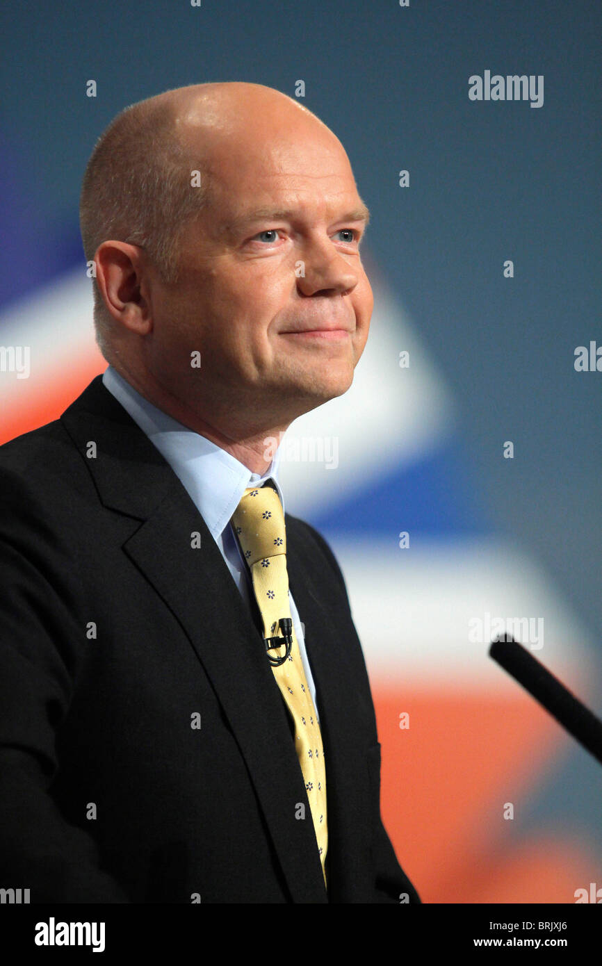 WILLIAM HAGUE MINISTRO DEGLI AFFARI ESTERI DEL 03 OTTOBRE 2010 CPI BIRMINGHAM INGHILTERRA Foto Stock