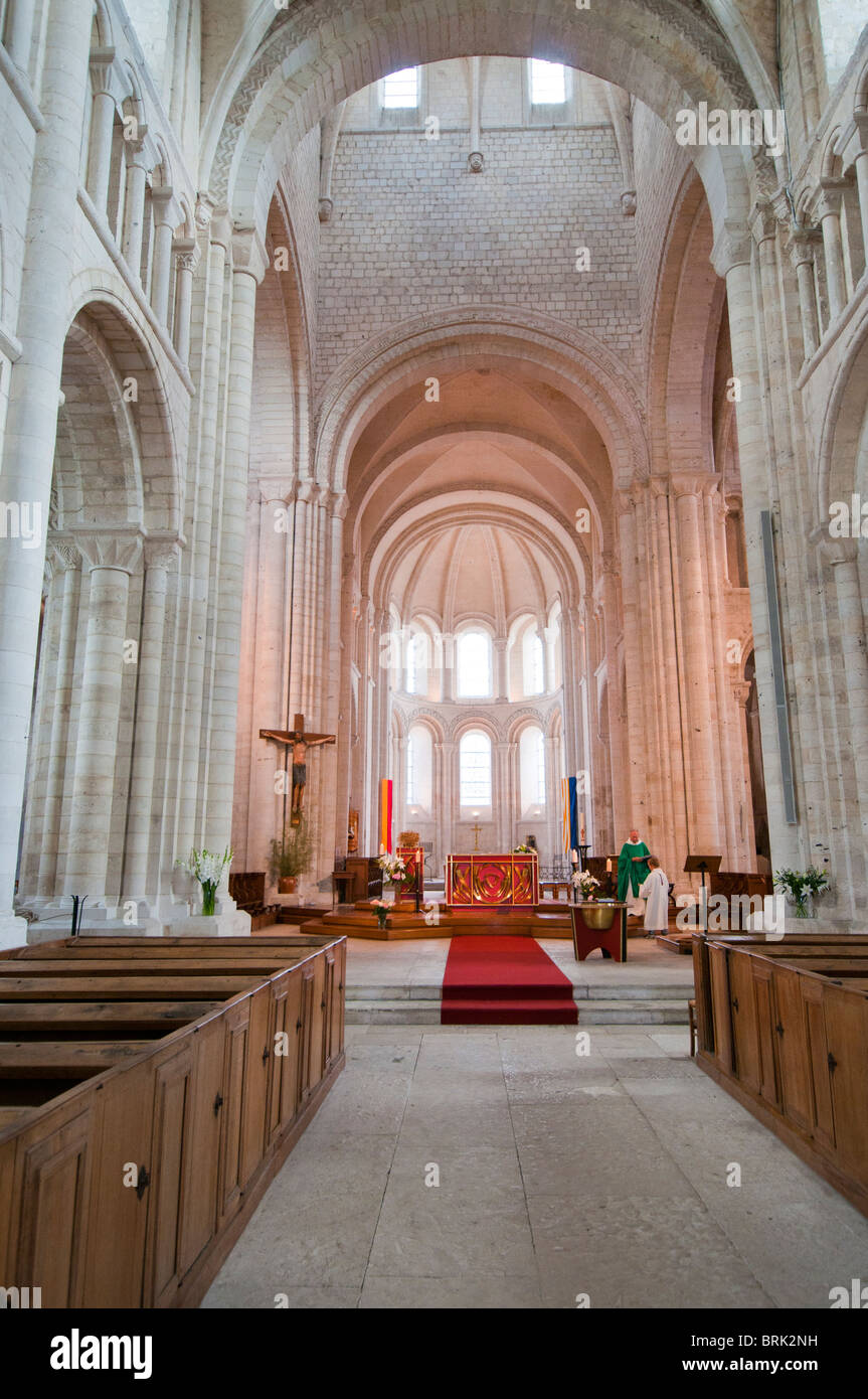 Saint Georges de Boscherville Abbey Foto Stock