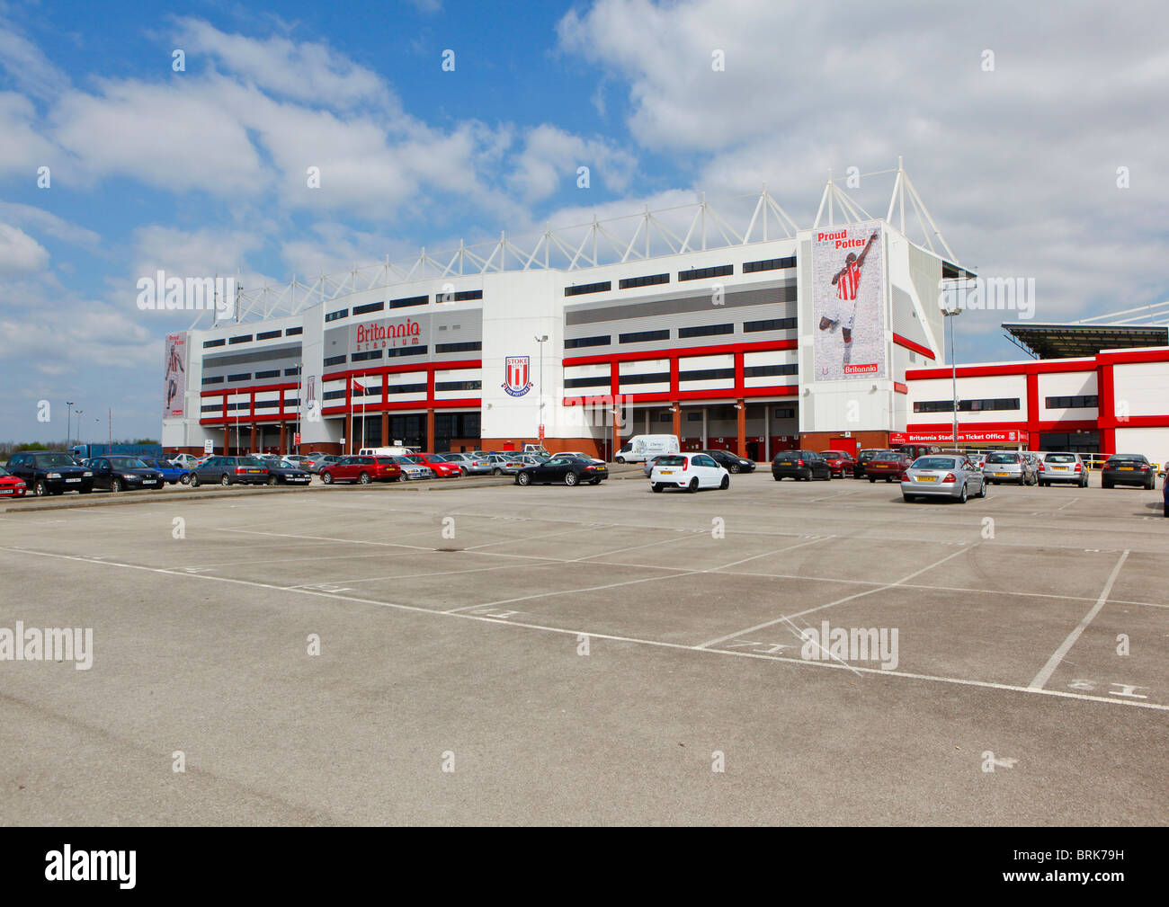 Il Britannia Stadium, casa di Stoke City Football Club. Stoke. Foto Stock