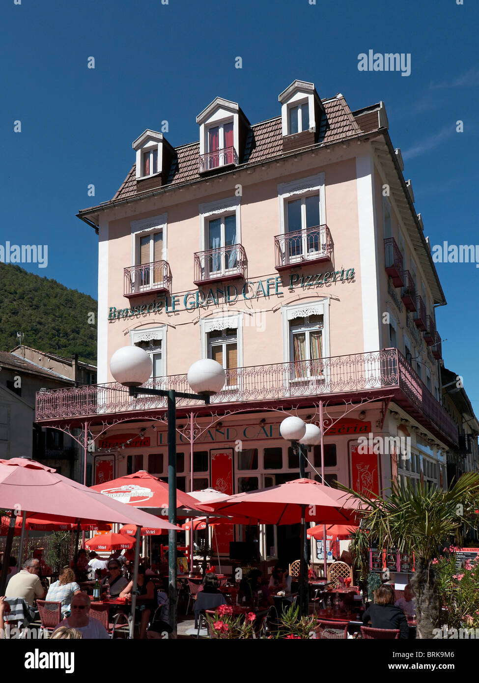 Cafe in ax les Thermes Foto Stock