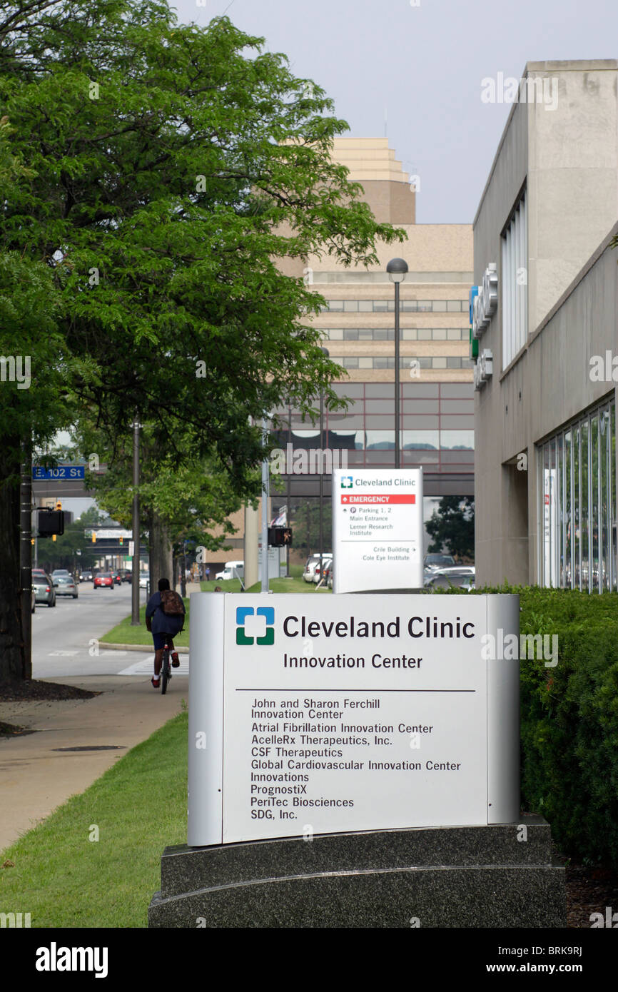 Cleveland Clinic Centro Innovazione segno Foto Stock