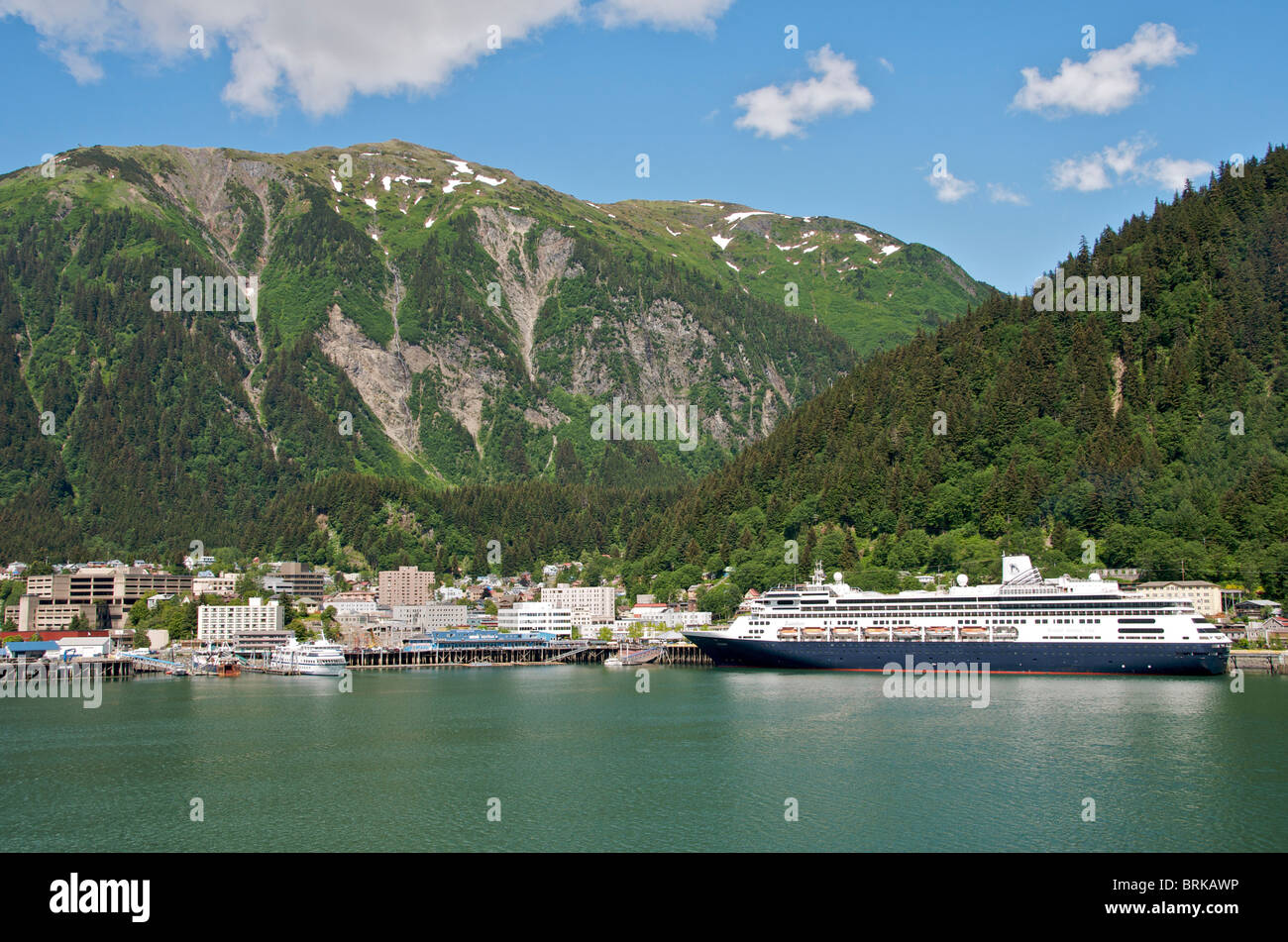 Vista panoramica Juneau capitale dell Alaska USA Foto Stock