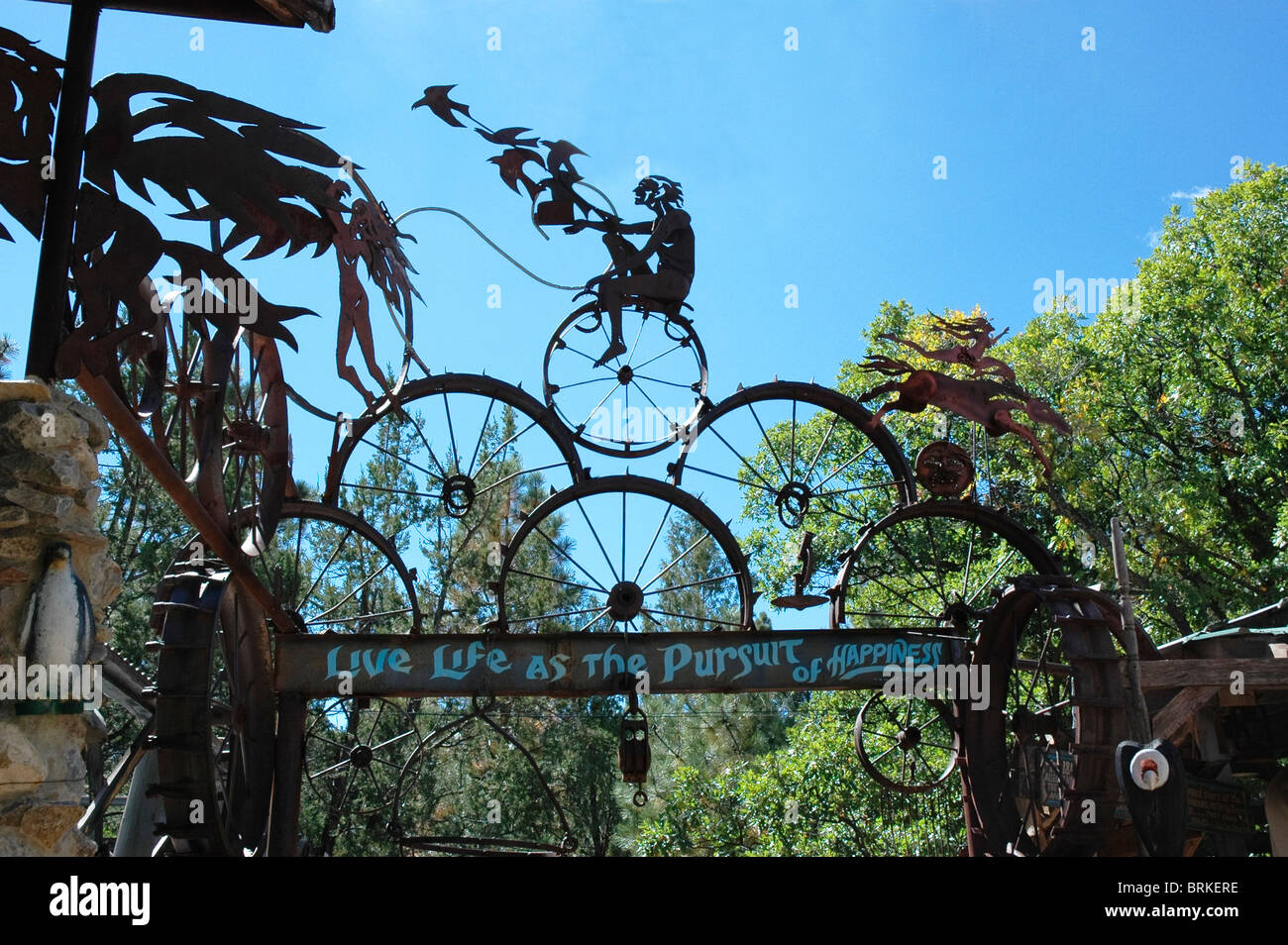 Museo Tinkertown lungo il sentiero di turchese, Sandia Park, NM. (Proprietà rilasciato) Foto Stock