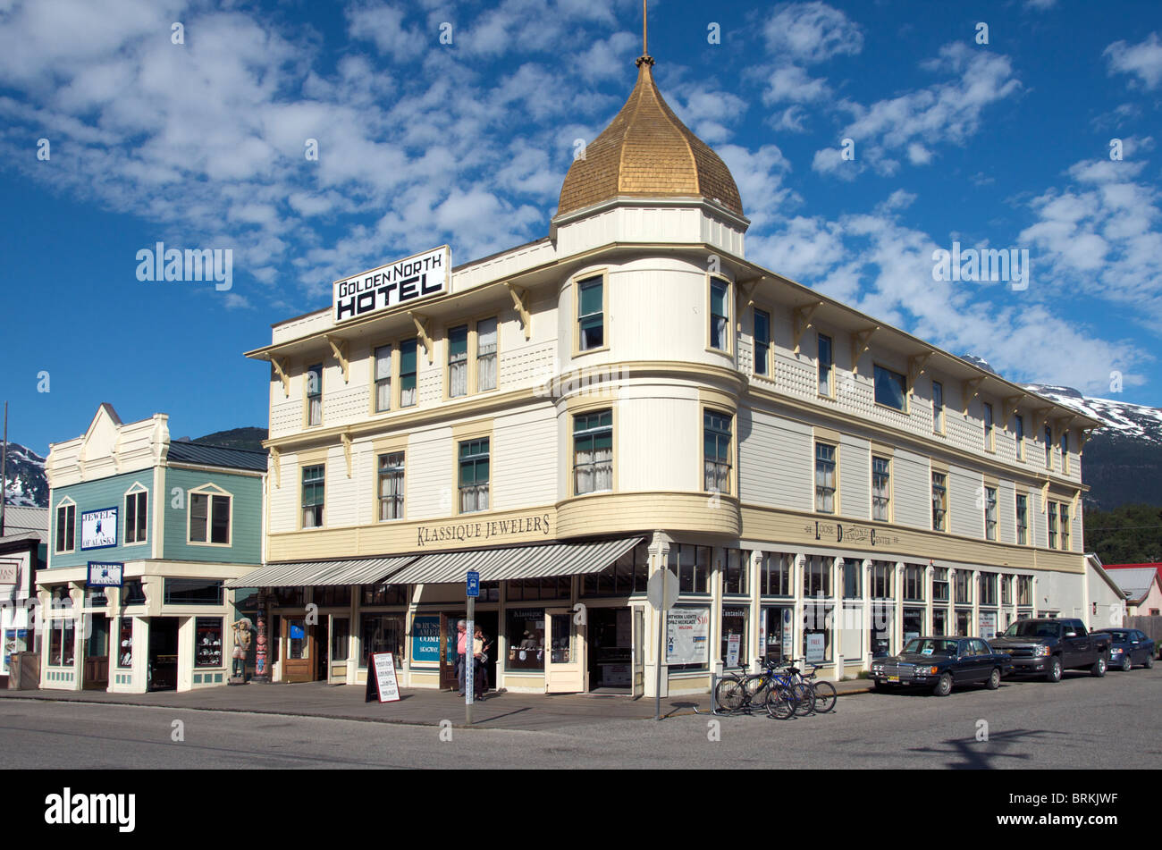 Golden North Hotel su Broadway Skagway passaggio interno Alaska USA Foto Stock