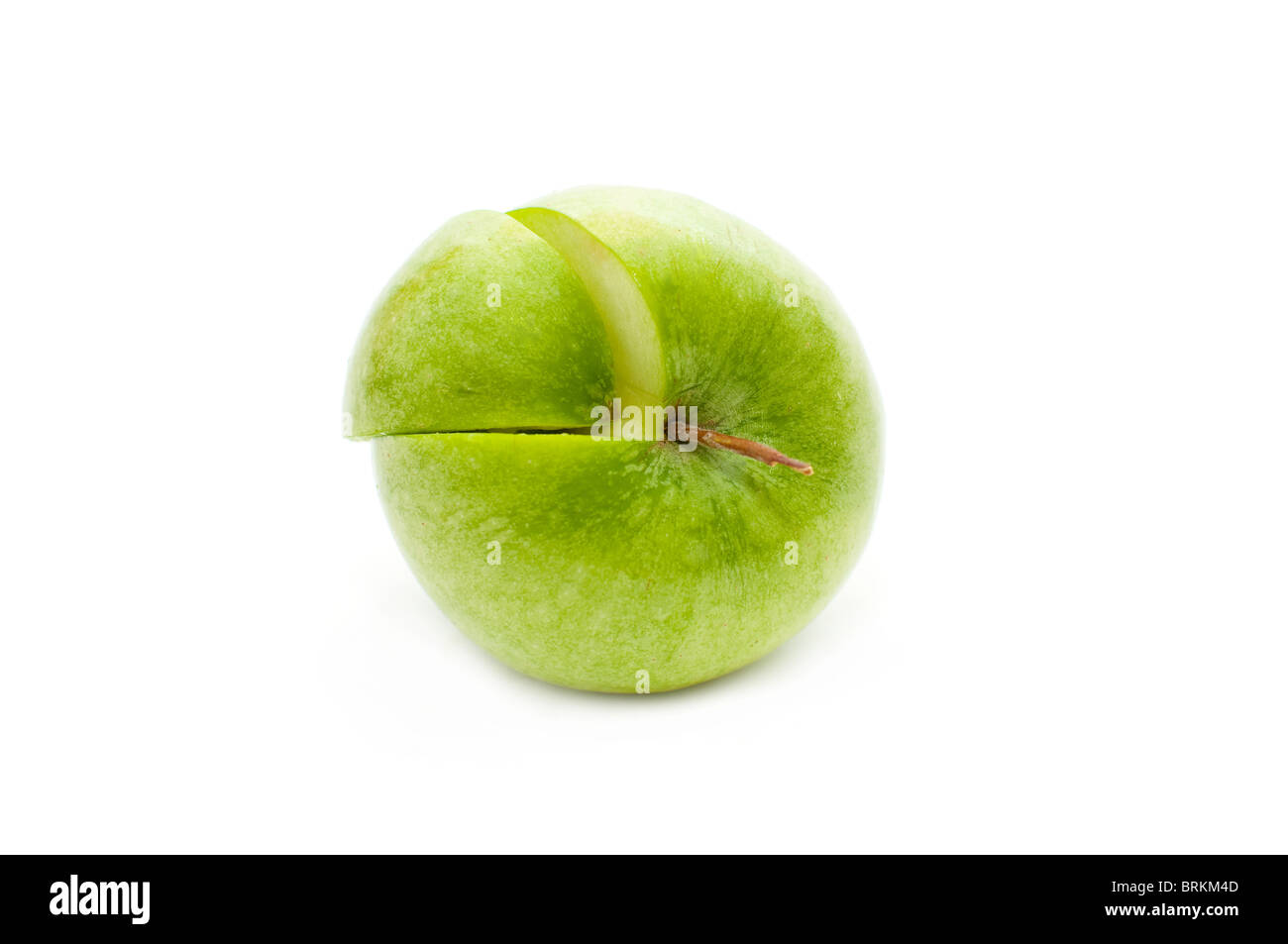 Apple organica su uno sfondo bianco Foto Stock