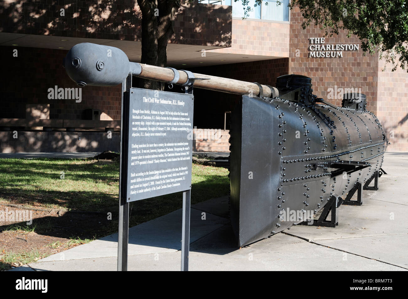 H.L. Hunley sottomarino confederato: U.S.A. La guerra civile (1861-1865), Charleston, Sc museum Foto Stock