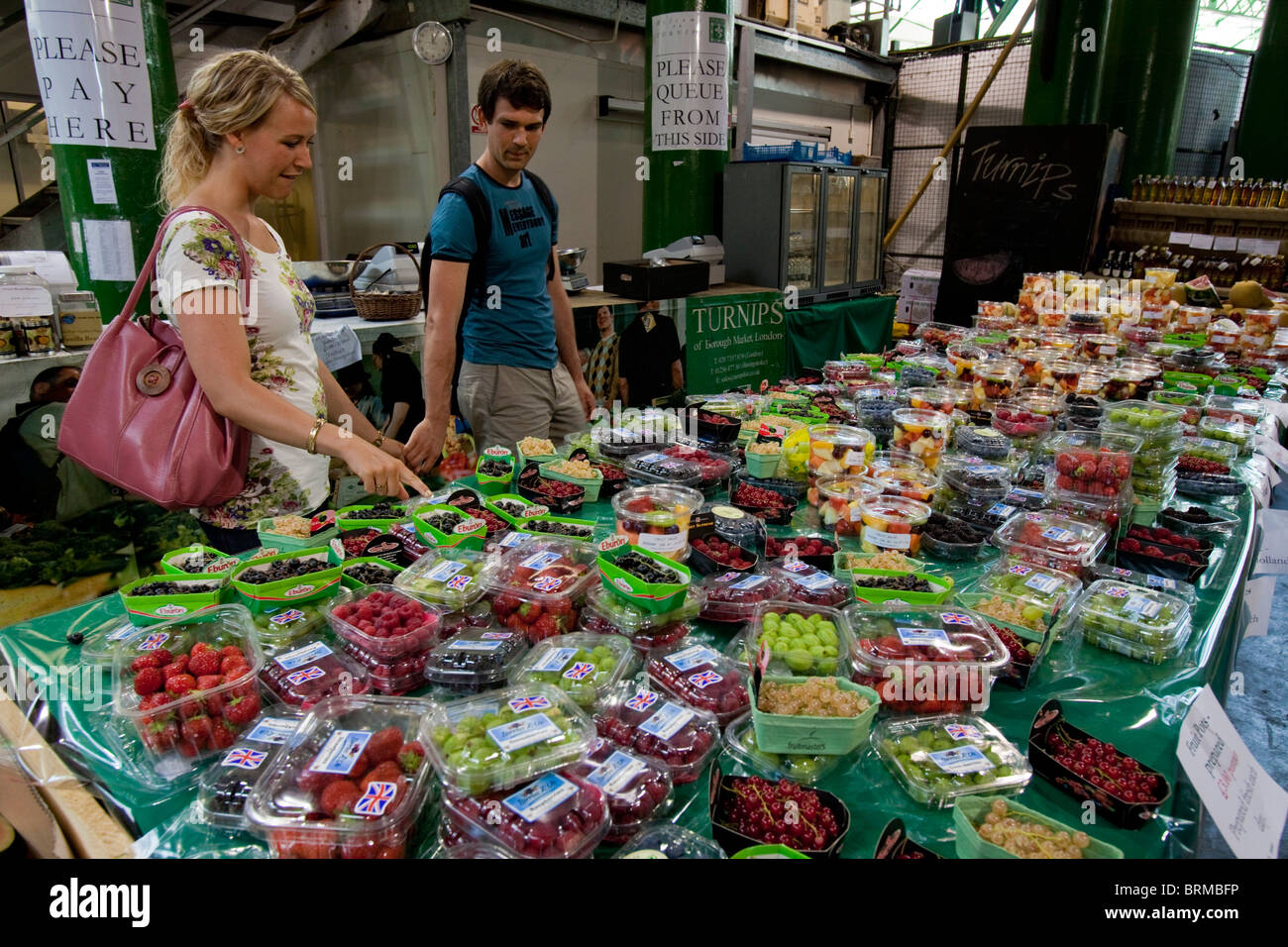 Borough Market, Londra, Inghilterra Foto Stock