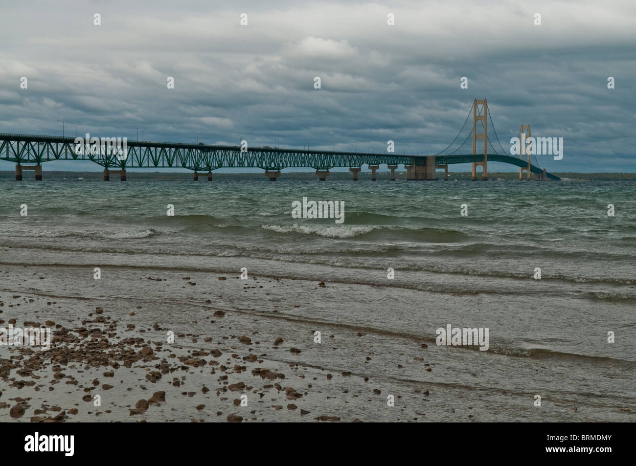 Ponte Mackinac Michigan Foto Stock