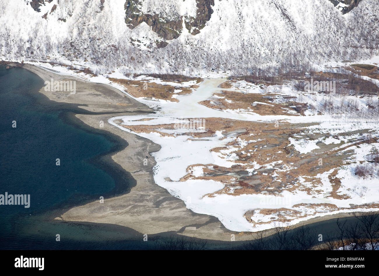 Paesaggio del Delta, vicino a Narvik, nel nord della Norvegia Foto Stock