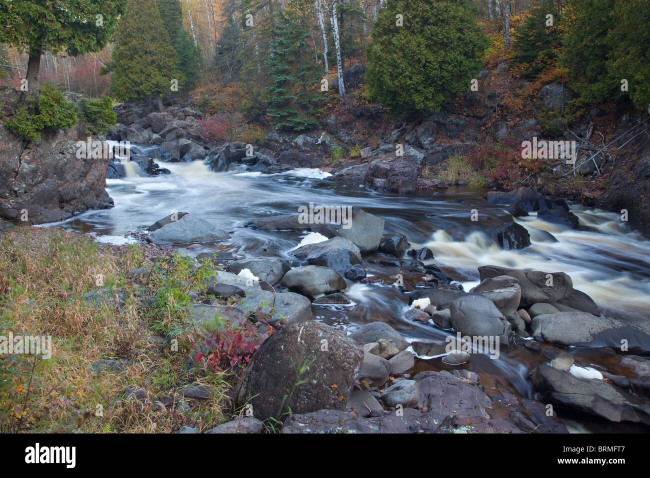 Il Cascades, battesimo River, Tettegouche parco statale, Minnesota Foto Stock