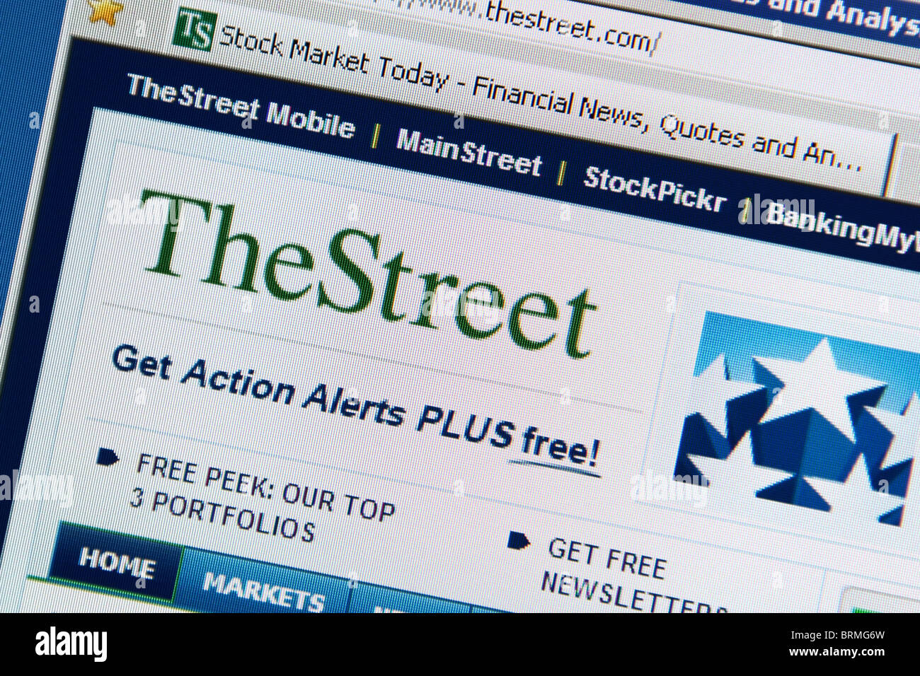 Thestreet notizie finanziarie Foto Stock