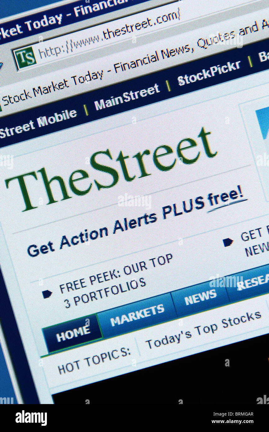 Thestreet notizie finanziarie Foto Stock
