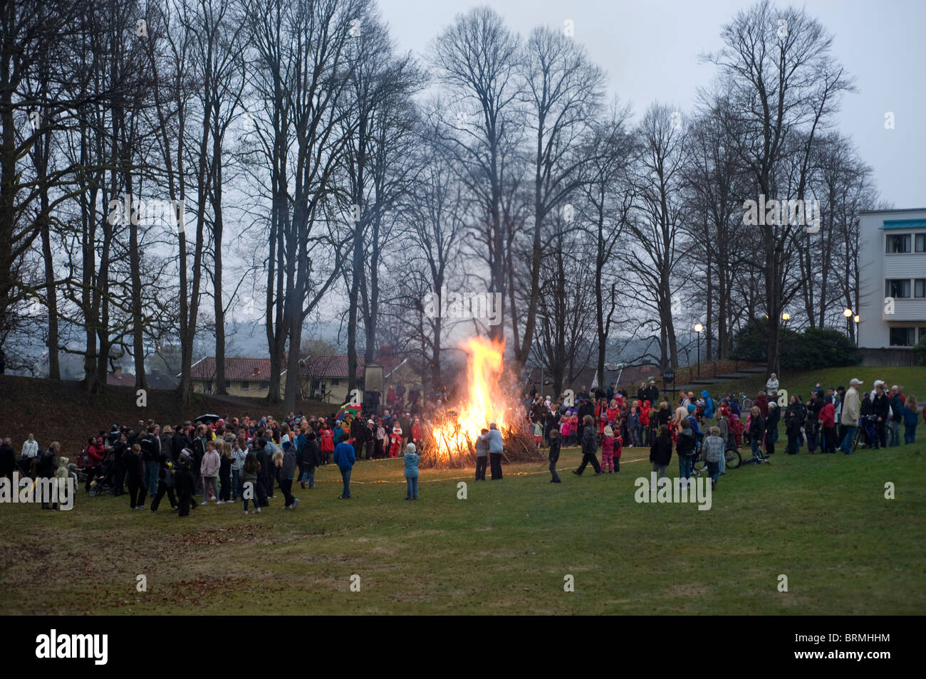 La sera di Valpurga celebrazione, Svezia Foto Stock