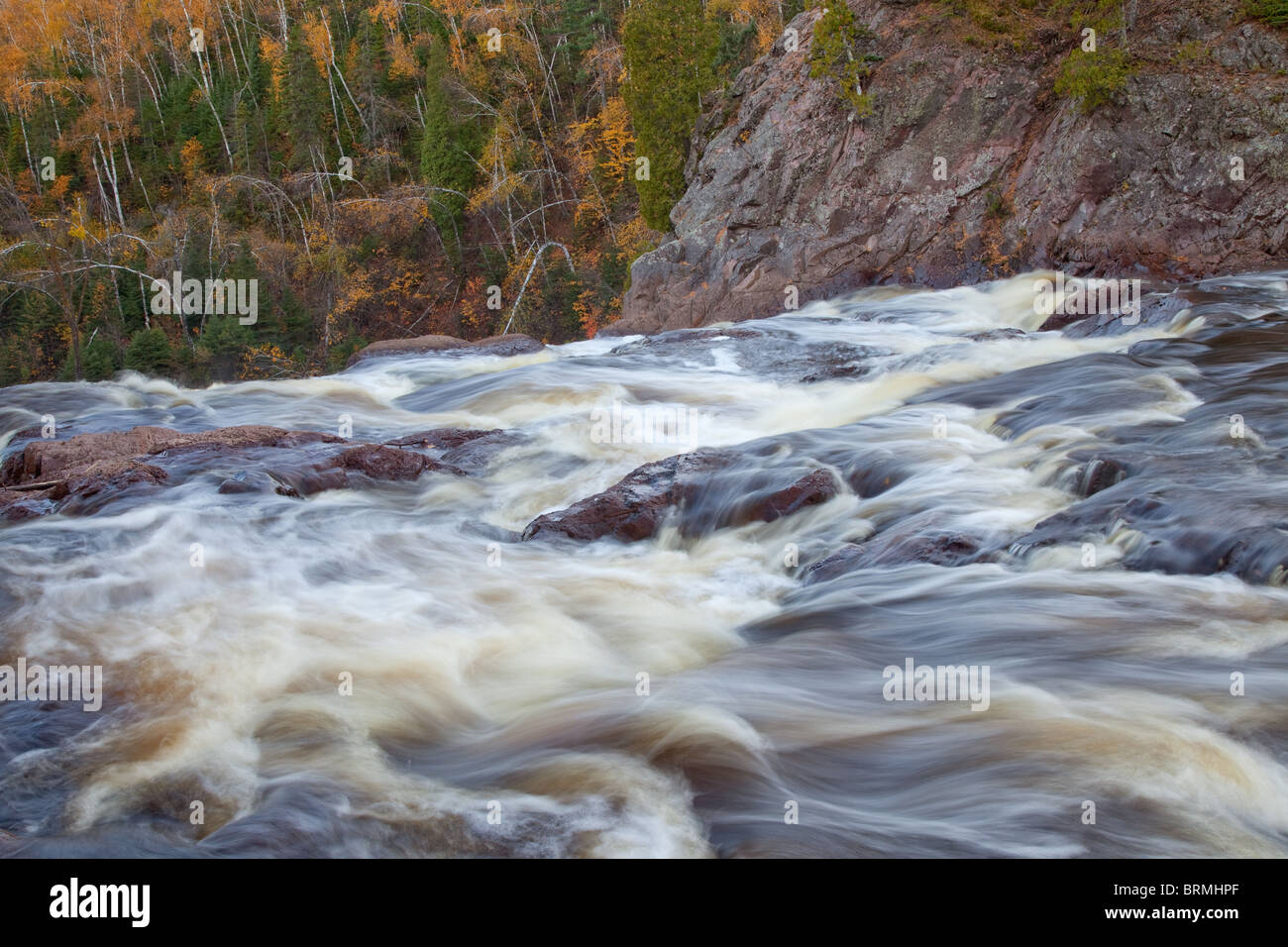 Battesimo River, Tettegouche parco statale, Minnesota Foto Stock