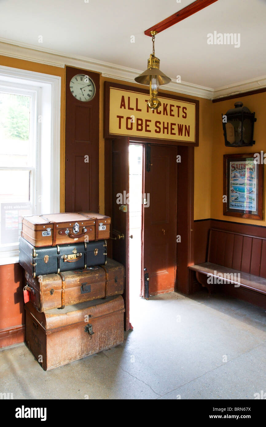 Prenotazione Hall a Goathland Stazione Nord Yorkshire Inghilterra Foto Stock