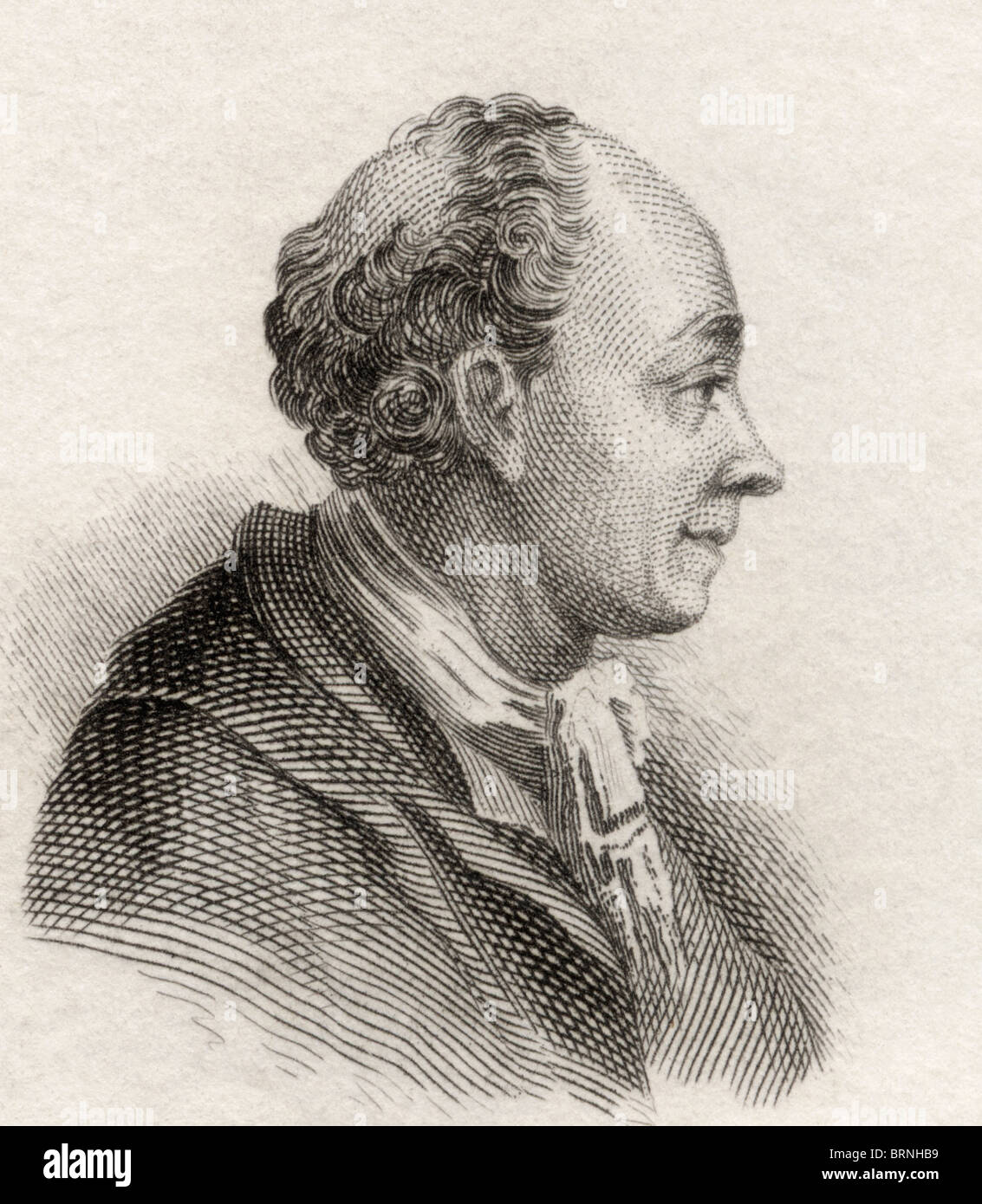 Salomone Gessner,da 1730 a 1788. Swiss pittore e poeta. Da Crabb del Dizionario storico pubblicato nel 1825. Foto Stock