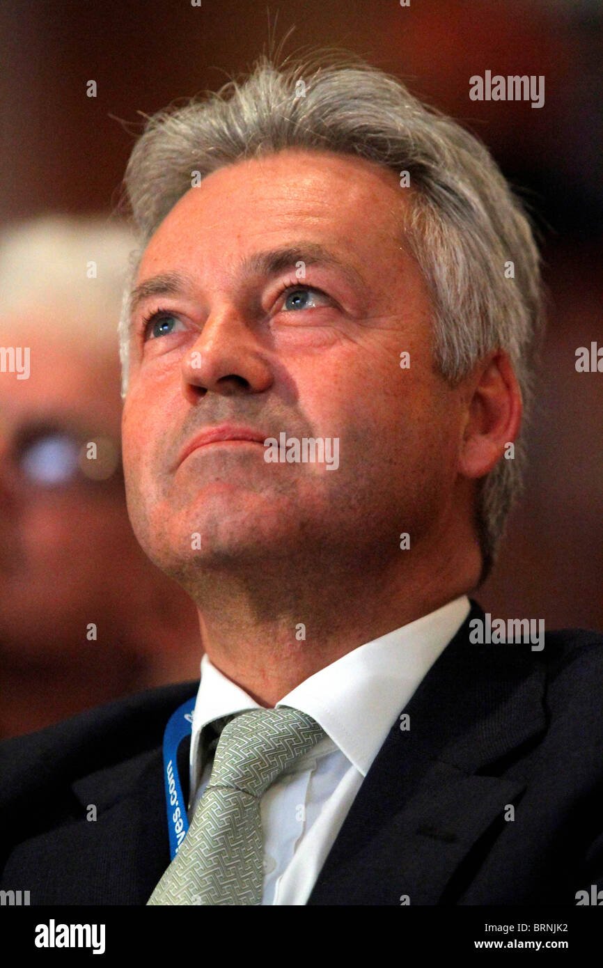 ALAN DUNCAN MP IL MINISTRO DI STATO PER OSPITI INT 05 ottobre 2010 CPI BIRMINGHAM INGHILTERRA Foto Stock
