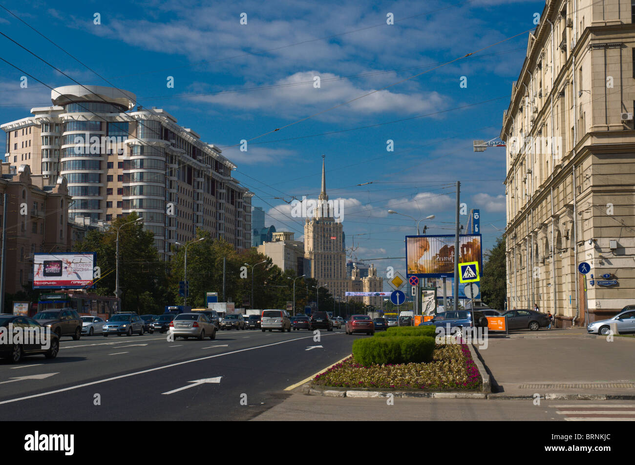 Novinsky boulevard street central Moscow Russia Europa Foto Stock