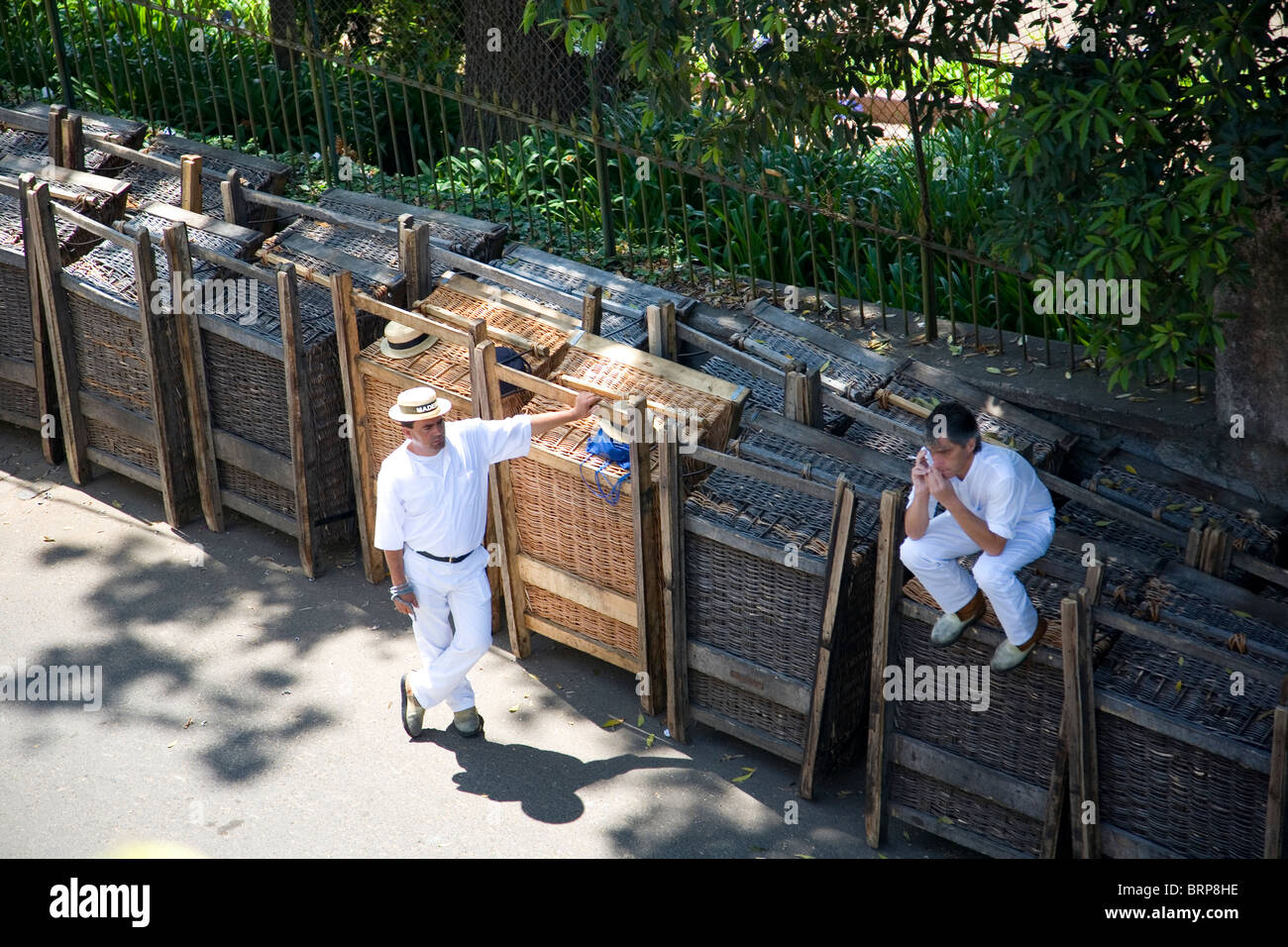 Toboggan guide a Monte - Funchal - Madeira Foto Stock