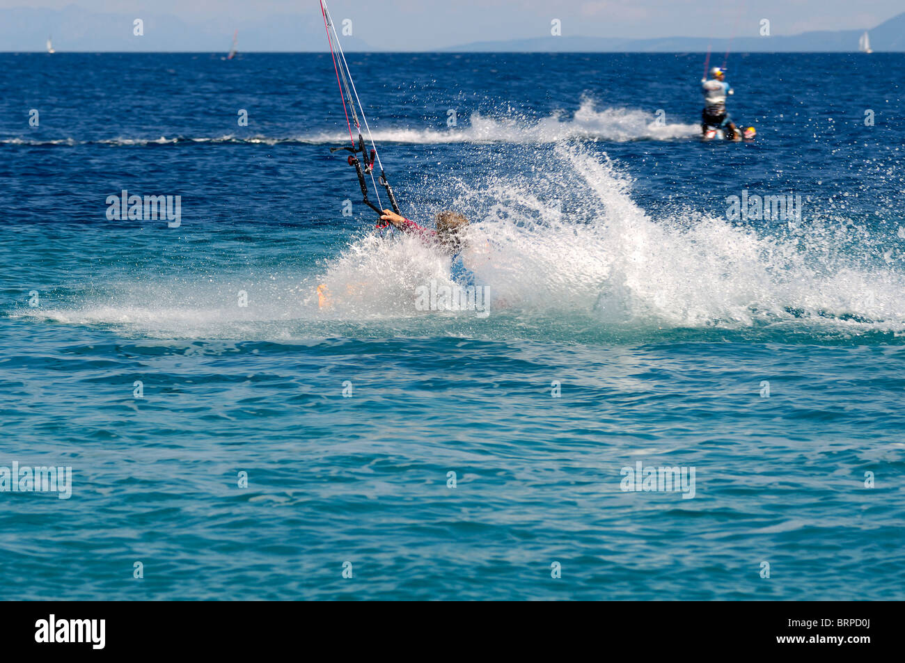 Kite Surfer in azione Foto Stock